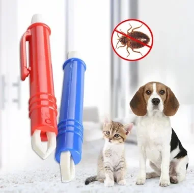 Tick Remover Tool for Dogs – Featured Tick remover tool for dogs and cats – plastic flea clip tweezer pet grooming supply