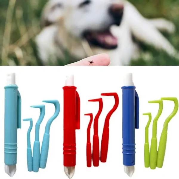 4Pcs Tick Remover Tool, Kill Tick on Dogs Instantly | Best Tick Remover, Extractor, & Tweezer for Dog, Cat & Pets